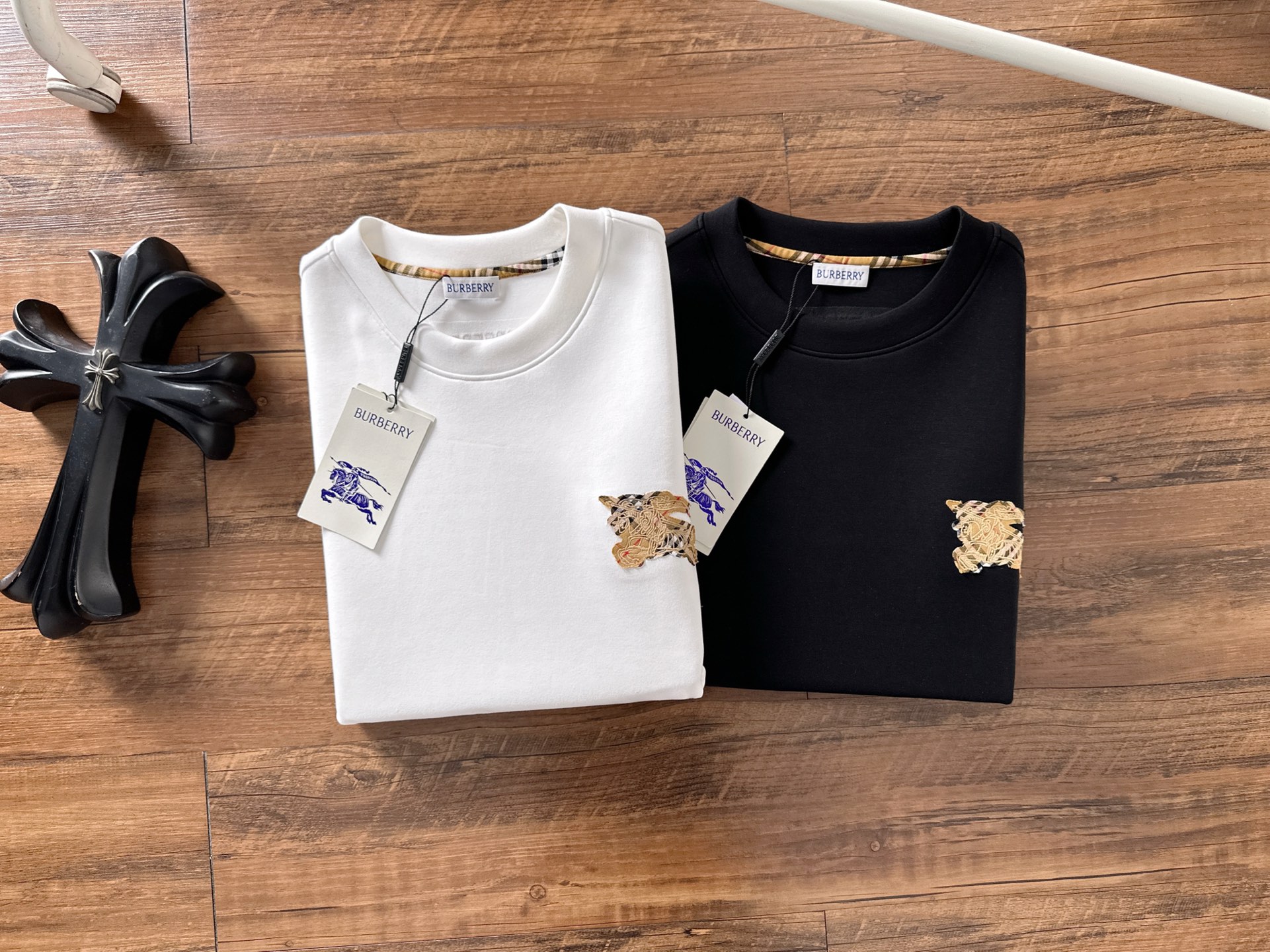 Burberry Hoodie Cotton Black S-m-l-xl