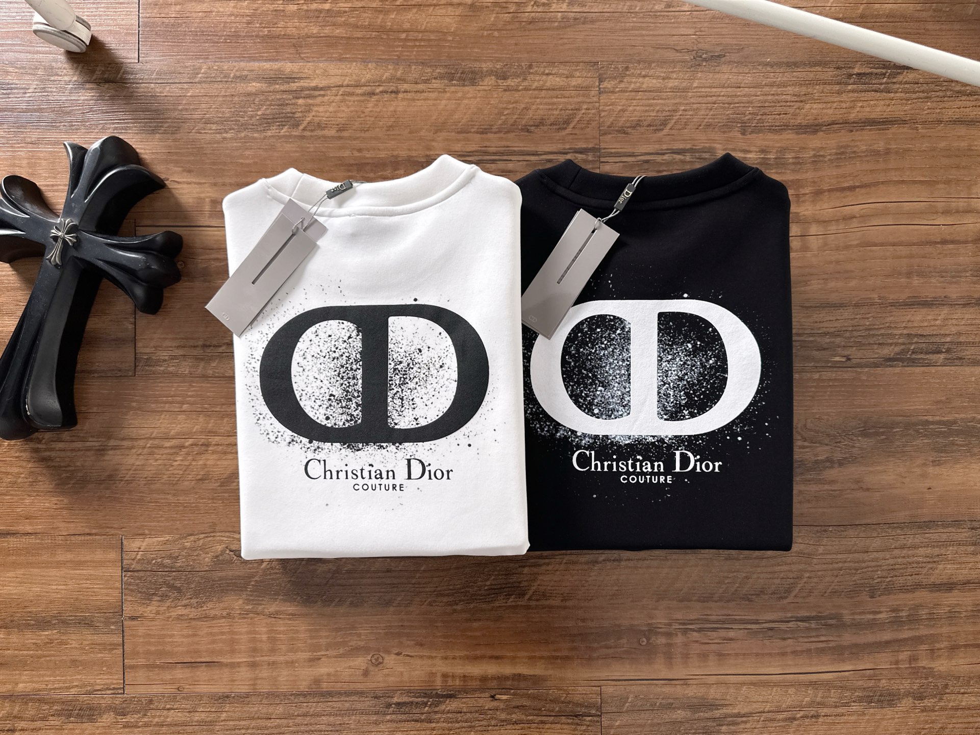 Dior Male Hoodie Cotton Black Printed S-m-l-xl