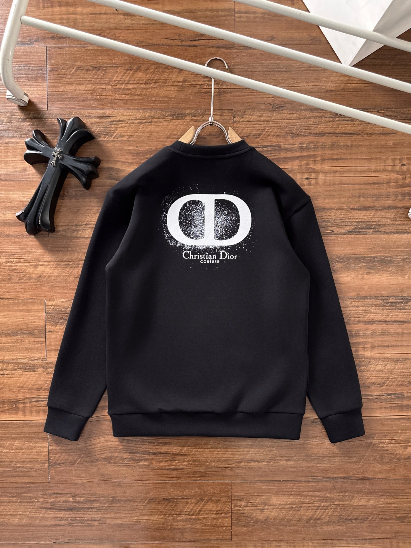 Dior Male Hoodie Cotton Black Printed S-m-l-xl