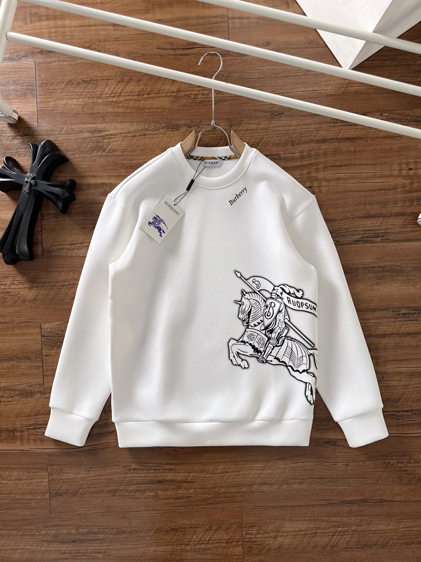 Burberry Hoodie Cotton Black S-m-l-xl