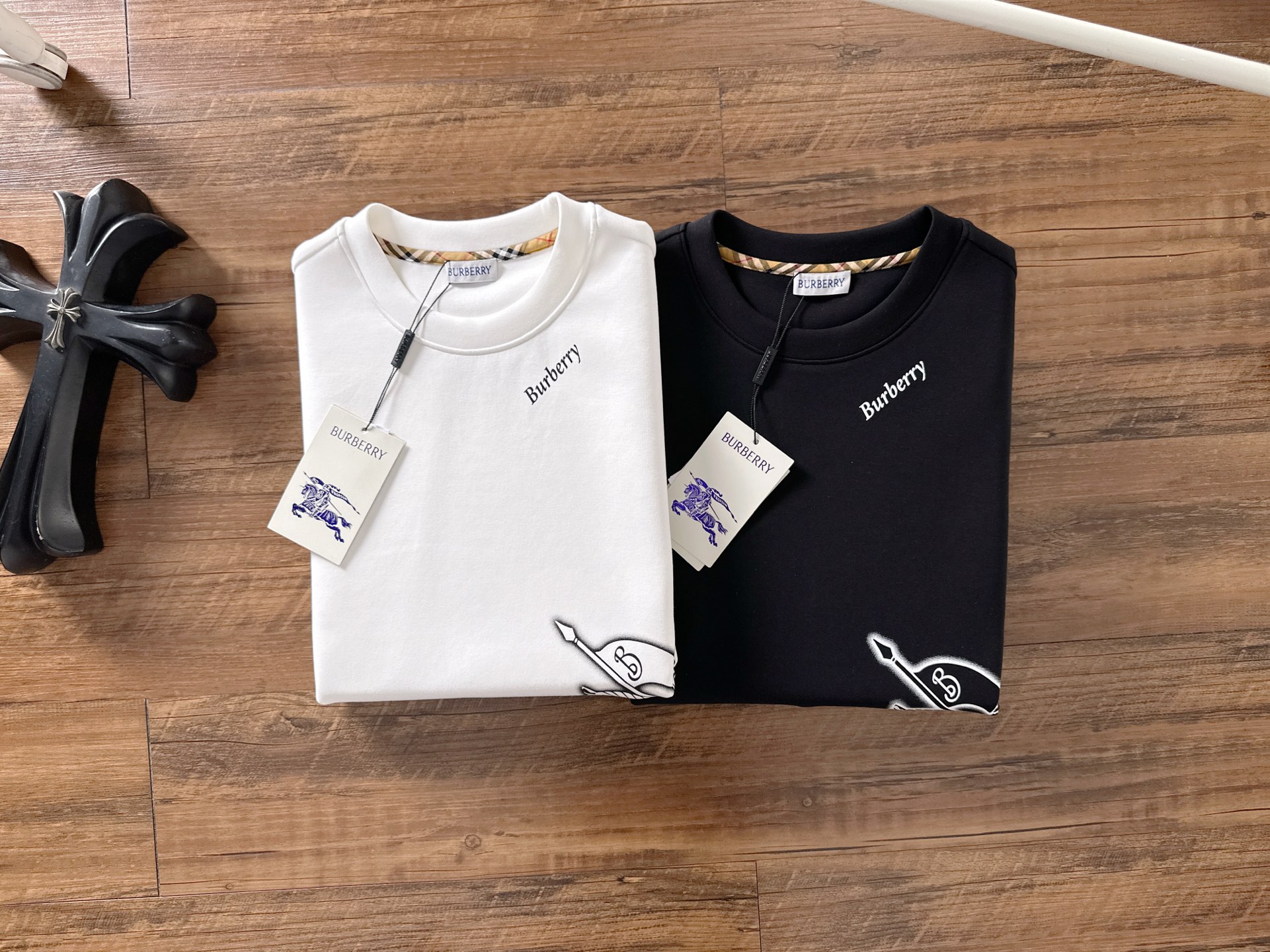 Burberry Hoodie Cotton Black S-m-l-xl