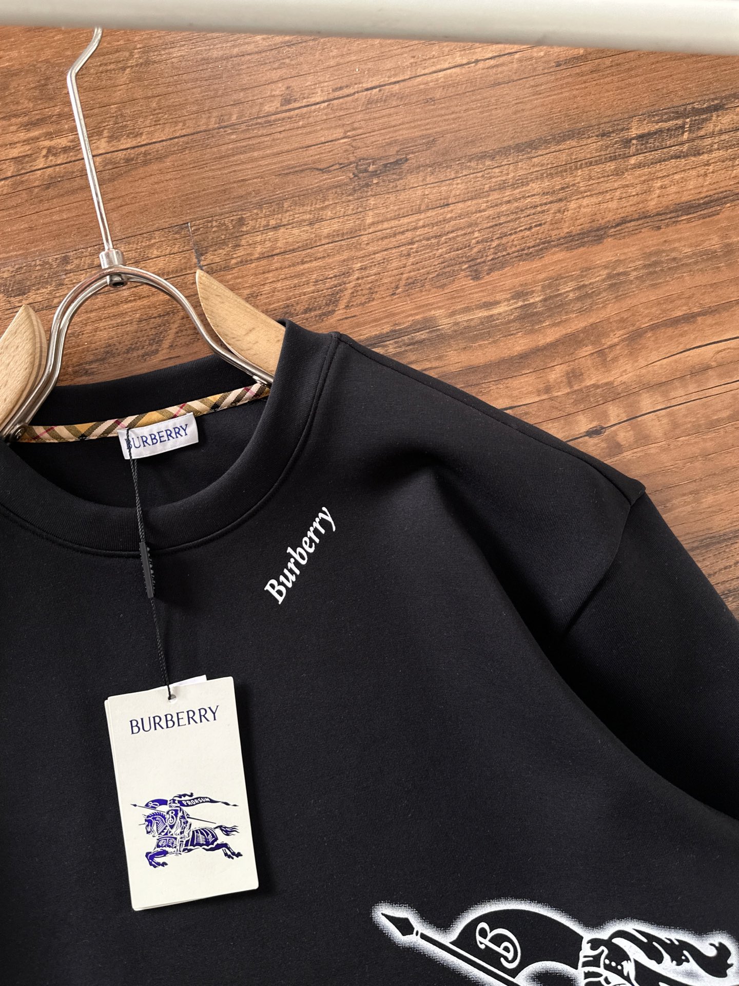 Burberry Hoodie Cotton Black S-m-l-xl