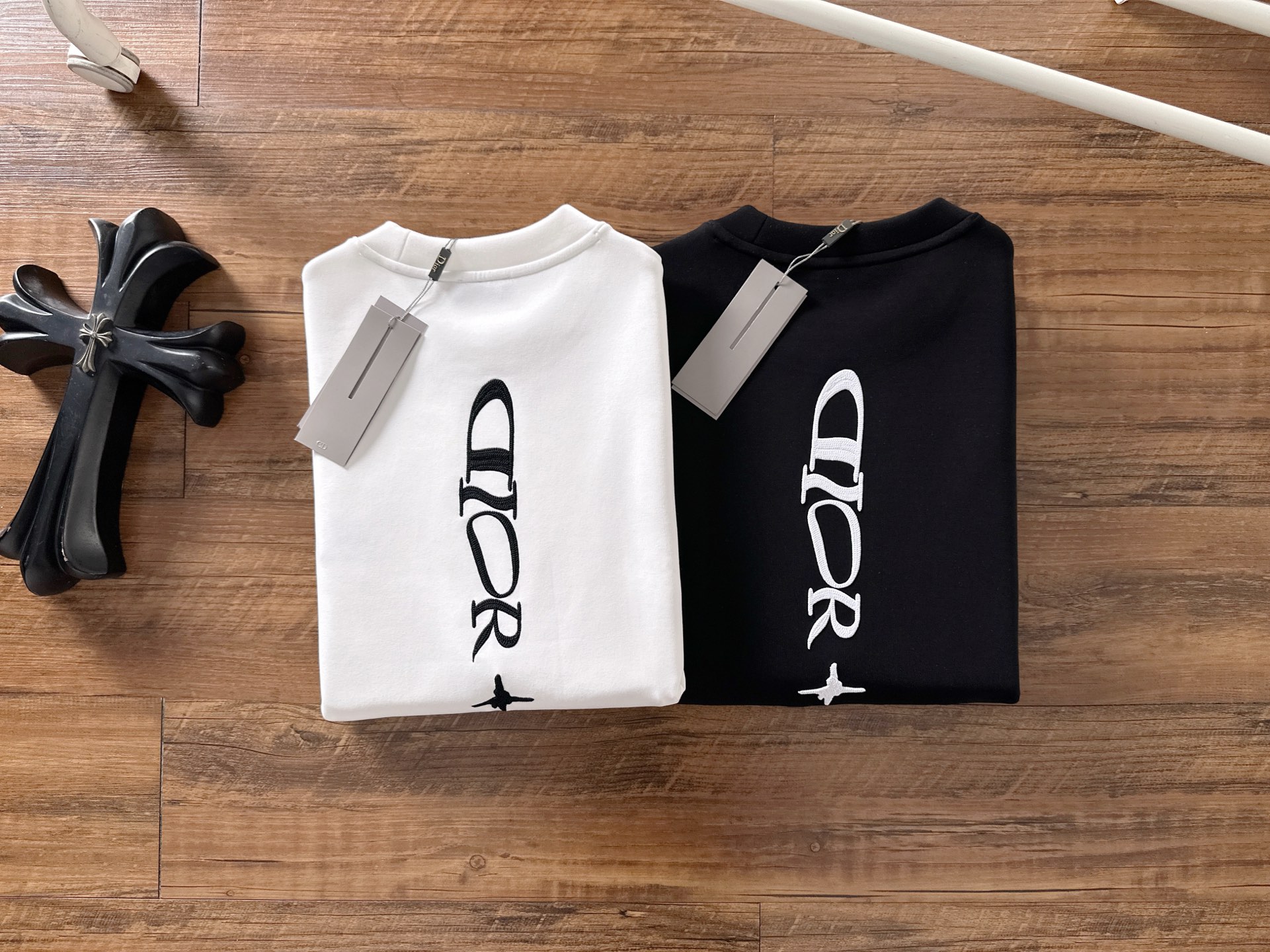 Dior Male Hoodie Cotton Black Printed S-m-l-xl