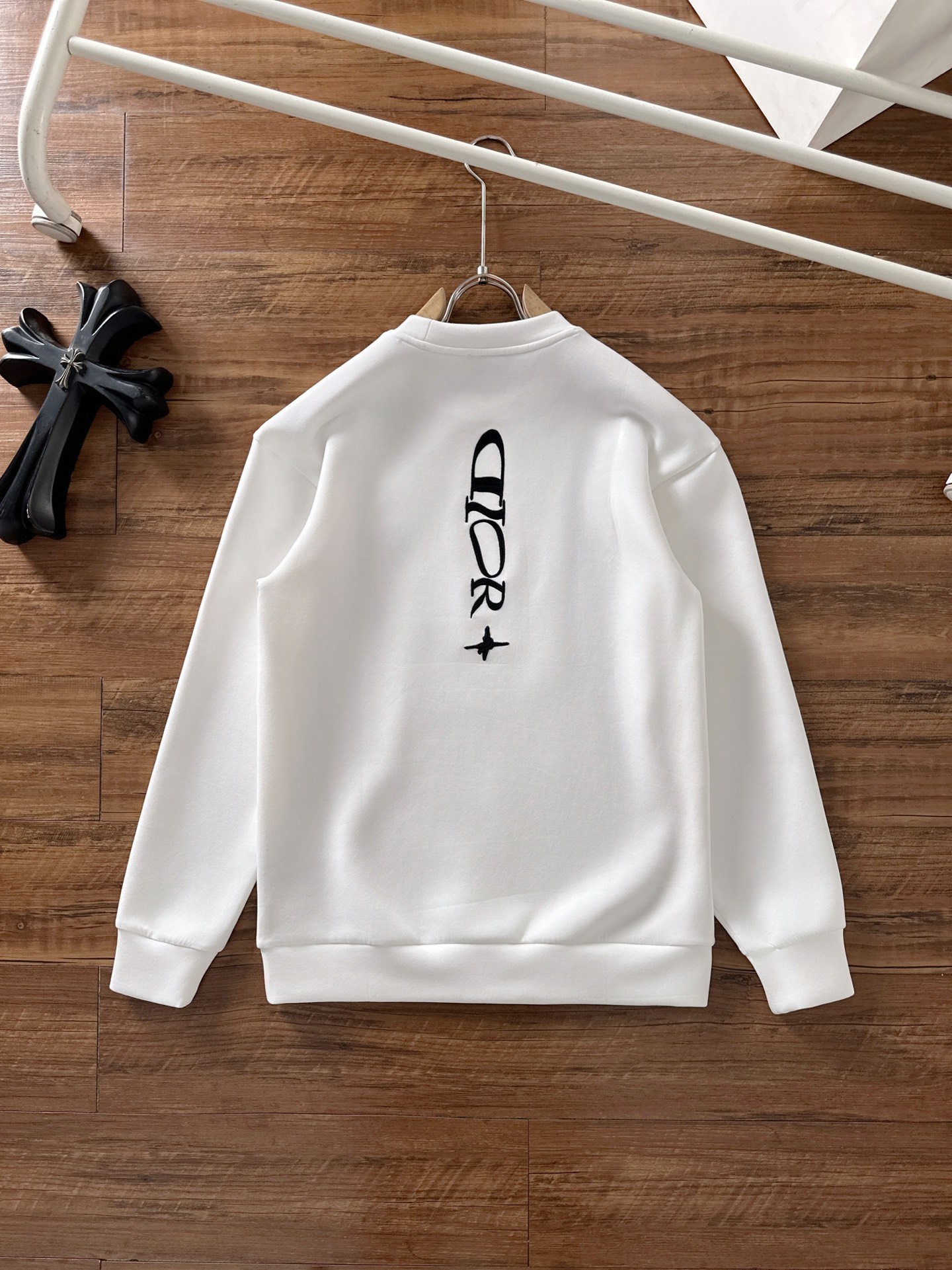 Dior Male Hoodie Cotton Black Printed S-m-l-xl