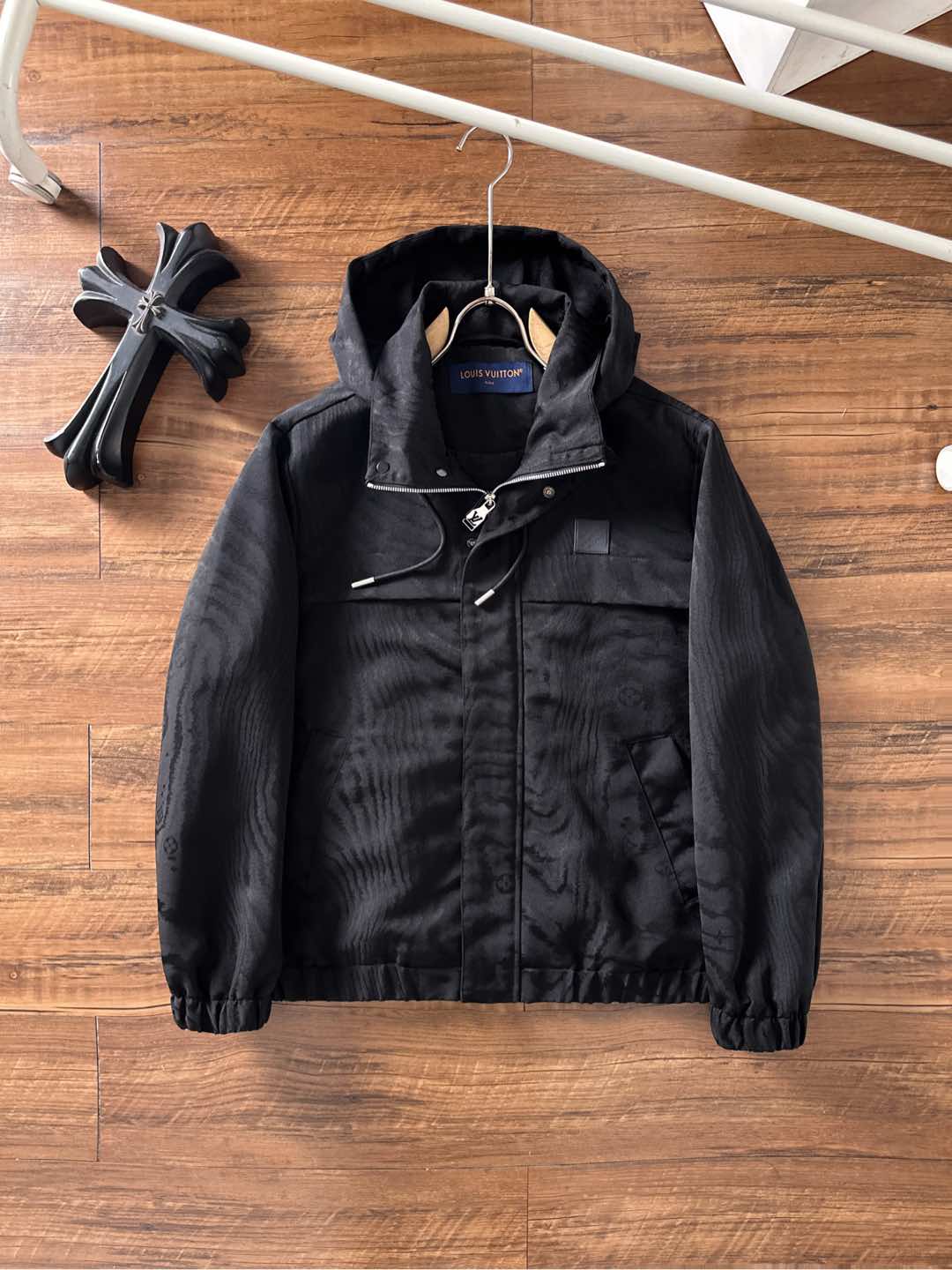Louis Vuitton Male Jacket Black Couple Style S-m-l-xl
