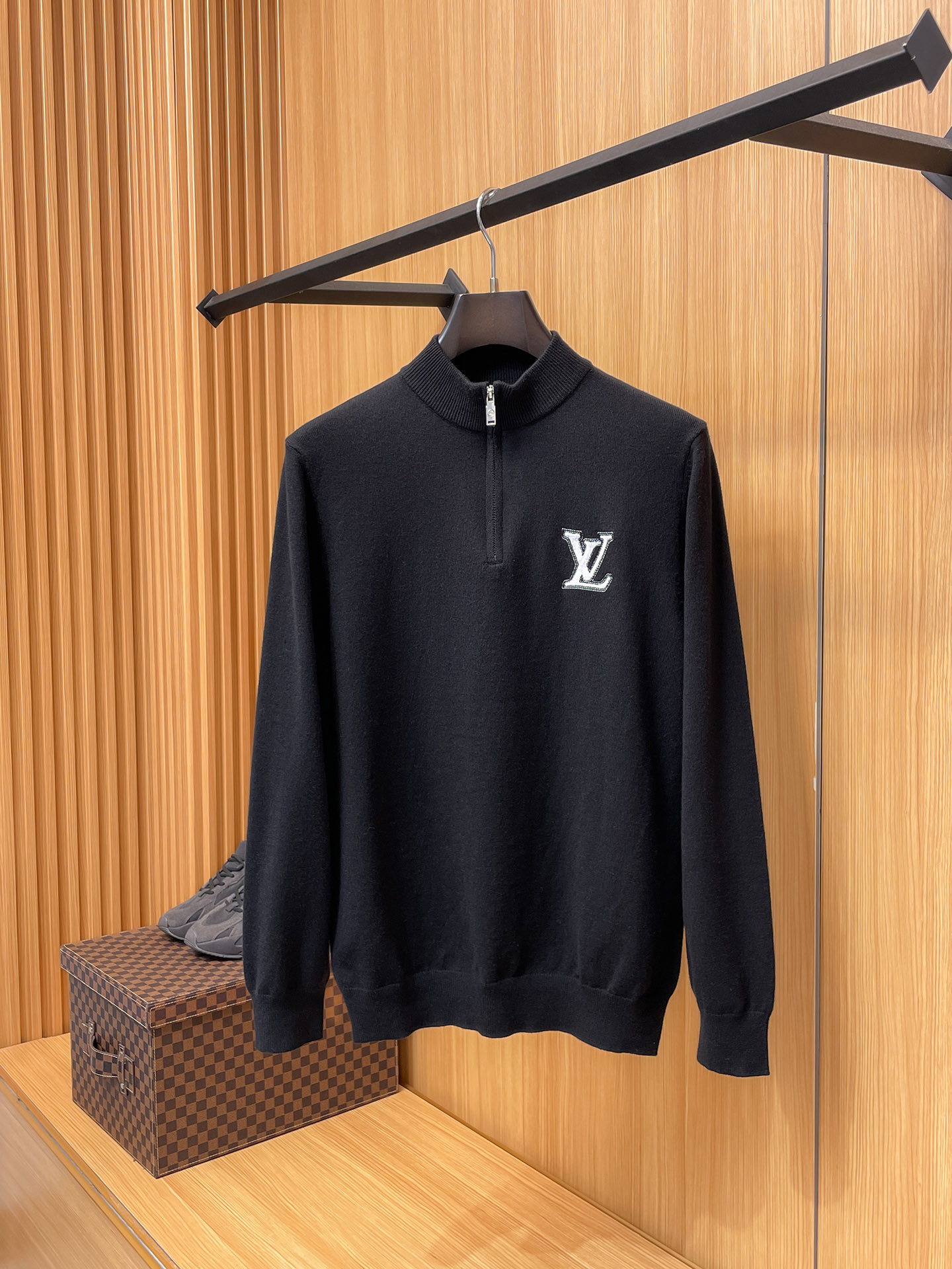 Louis Vuitton Male Basic Clothing Wool Black M-l-xxxl