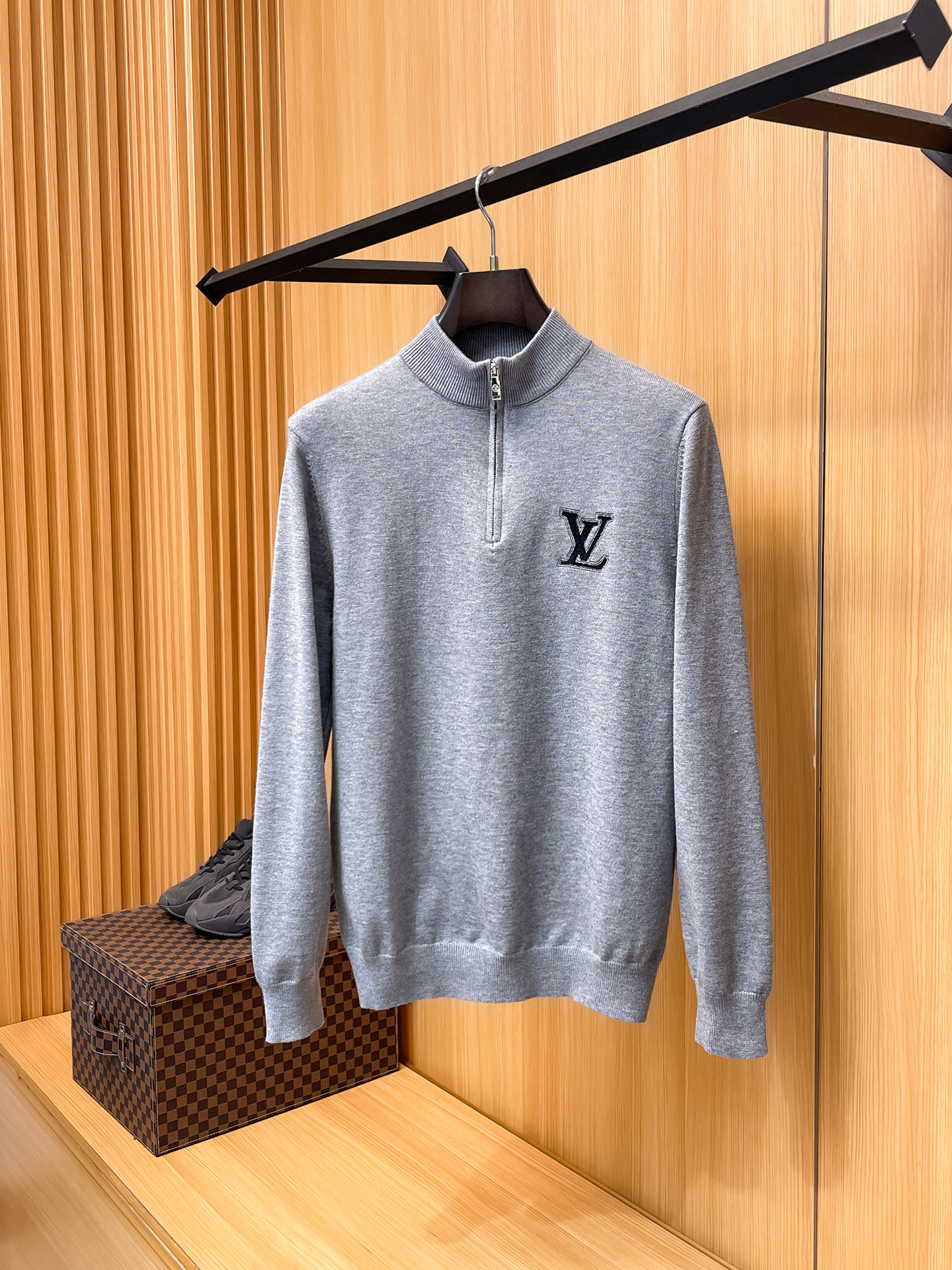 Louis Vuitton Male Basic Clothing Wool Black M-l-xxxl