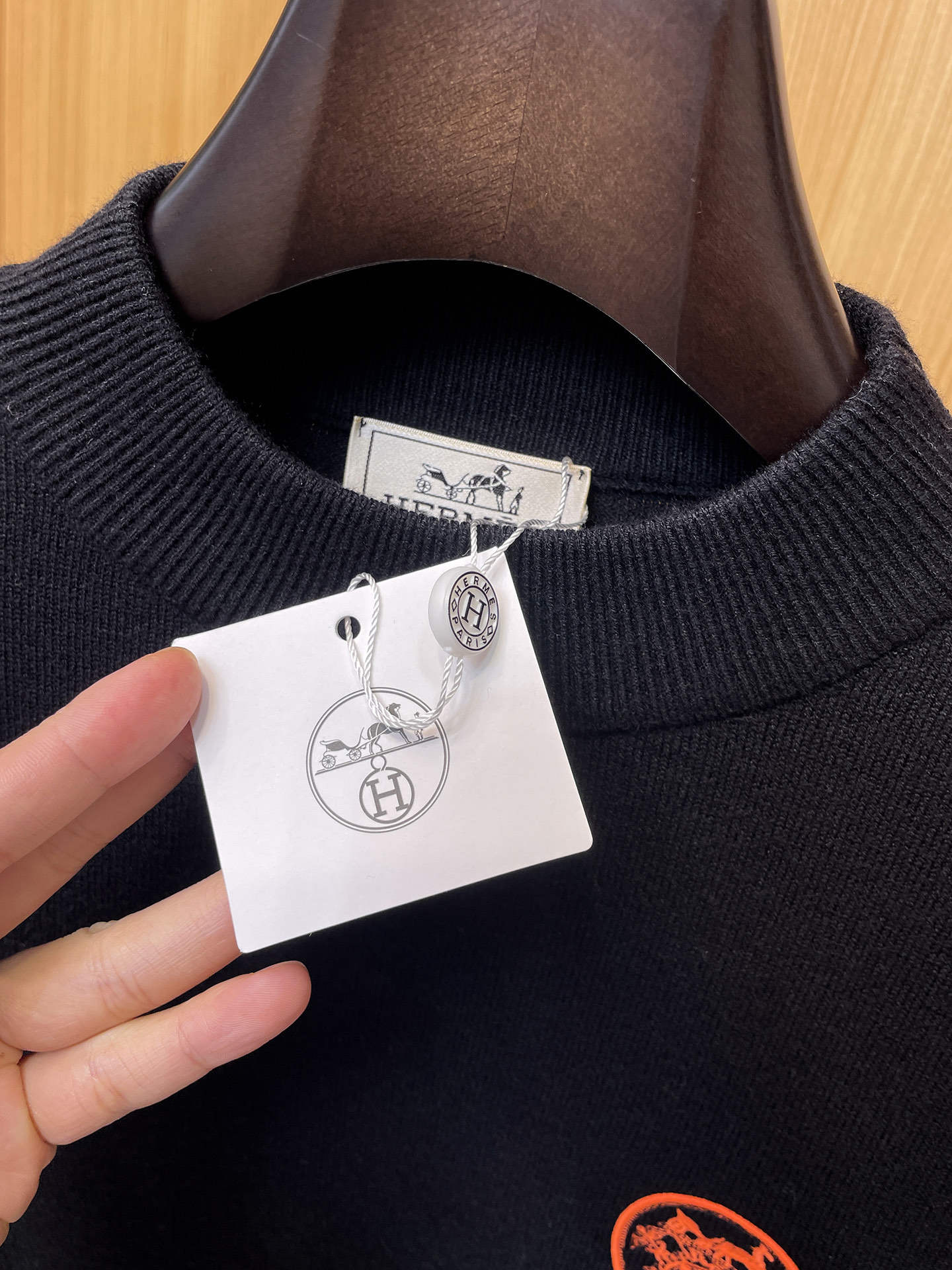 Hermès Male Basic Clothing Wool Black S-m-xxxl