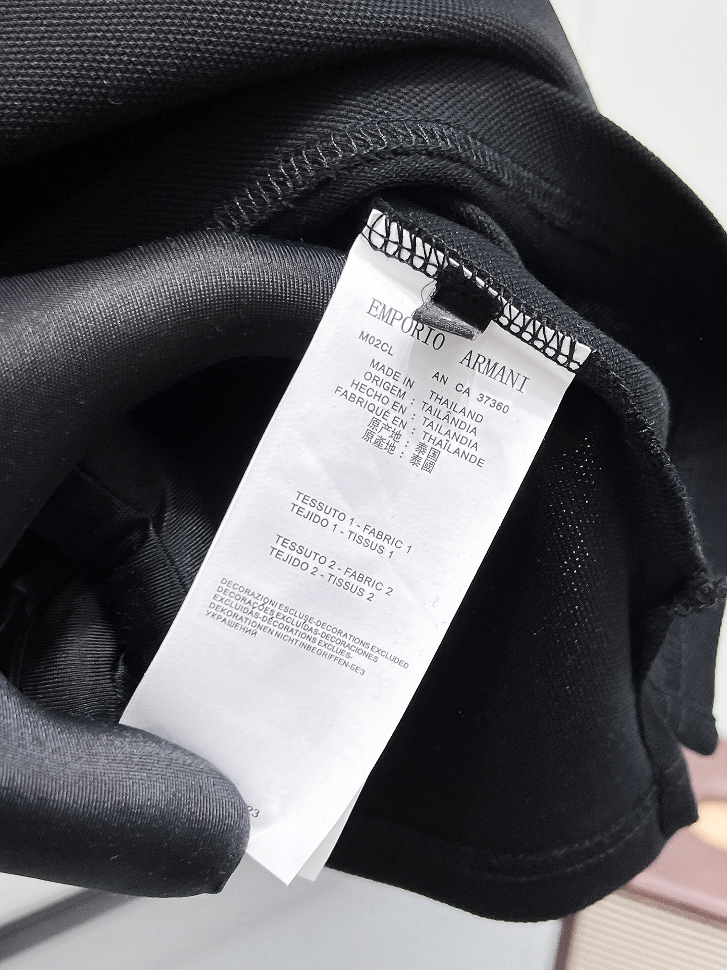 Armani Male Basic Clothing Cotton Black S-m-l-xl-xxl