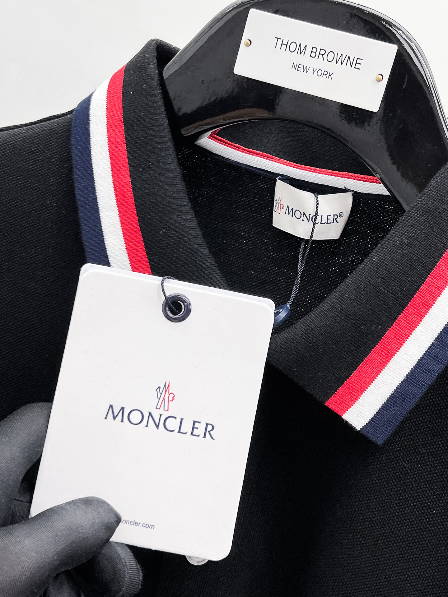 Moncler Male Basic Clothing Cotton Black S-m-l-xl-xxl