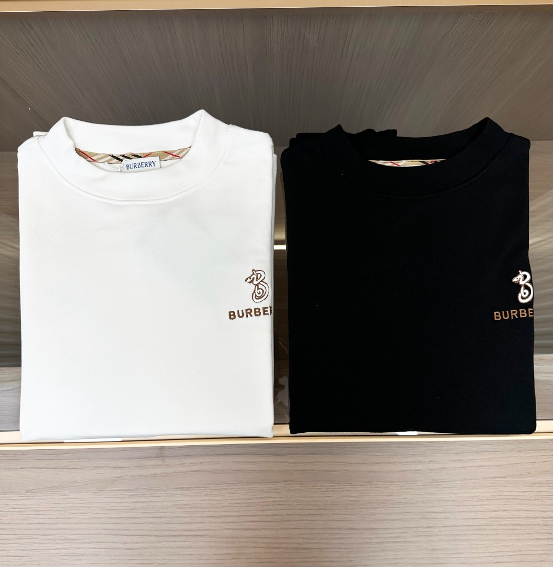 Burberry Male Basic Clothing Cotton Black Fleece Lined S-m-l-xl-xxl