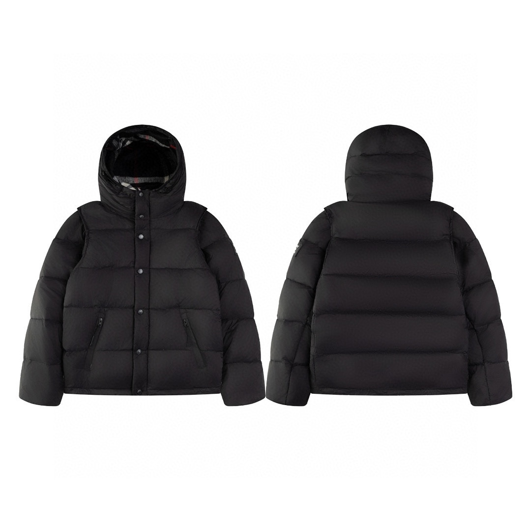 Burberry Male Vest Polyester Black Hooded S-xxl