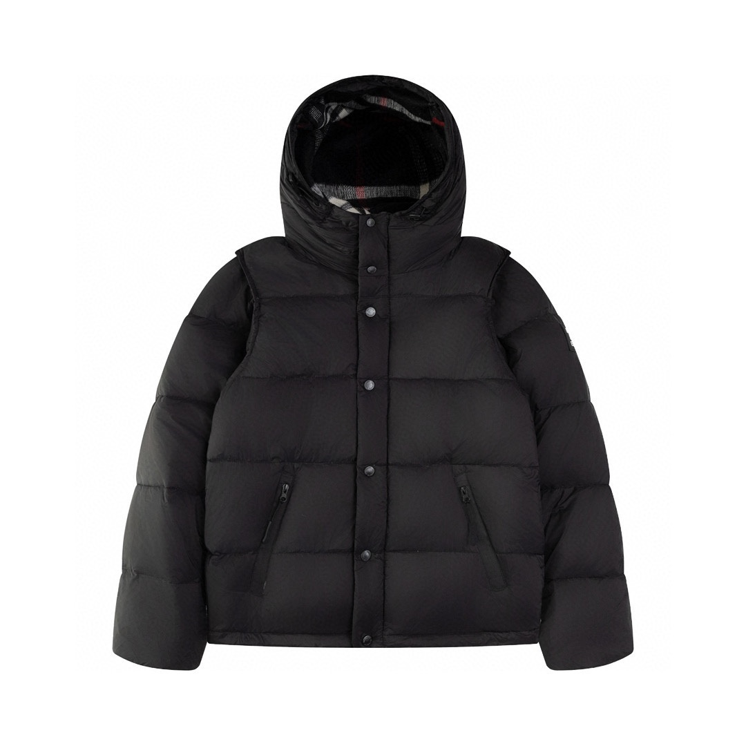 Burberry Male Vest Polyester Black Hooded S-xxl