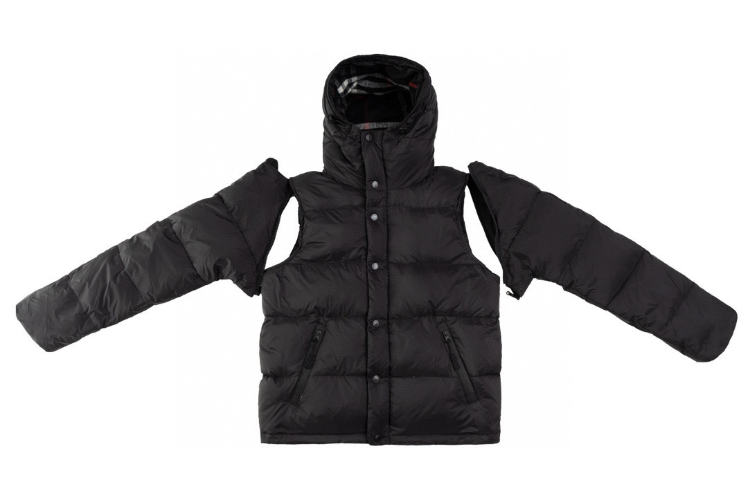 Burberry Male Vest Polyester Black Hooded S-xxl