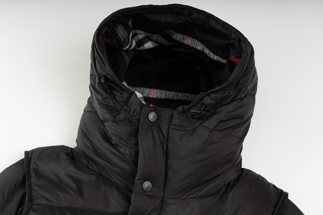 Burberry Male Vest Polyester Black Hooded S-xxl