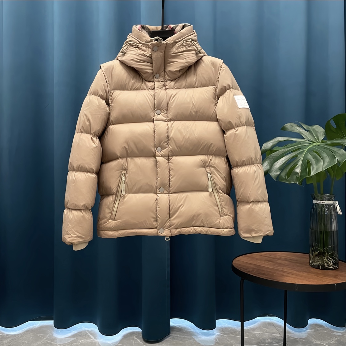 Burberry Couple Vest Cashmere Black Hooded L