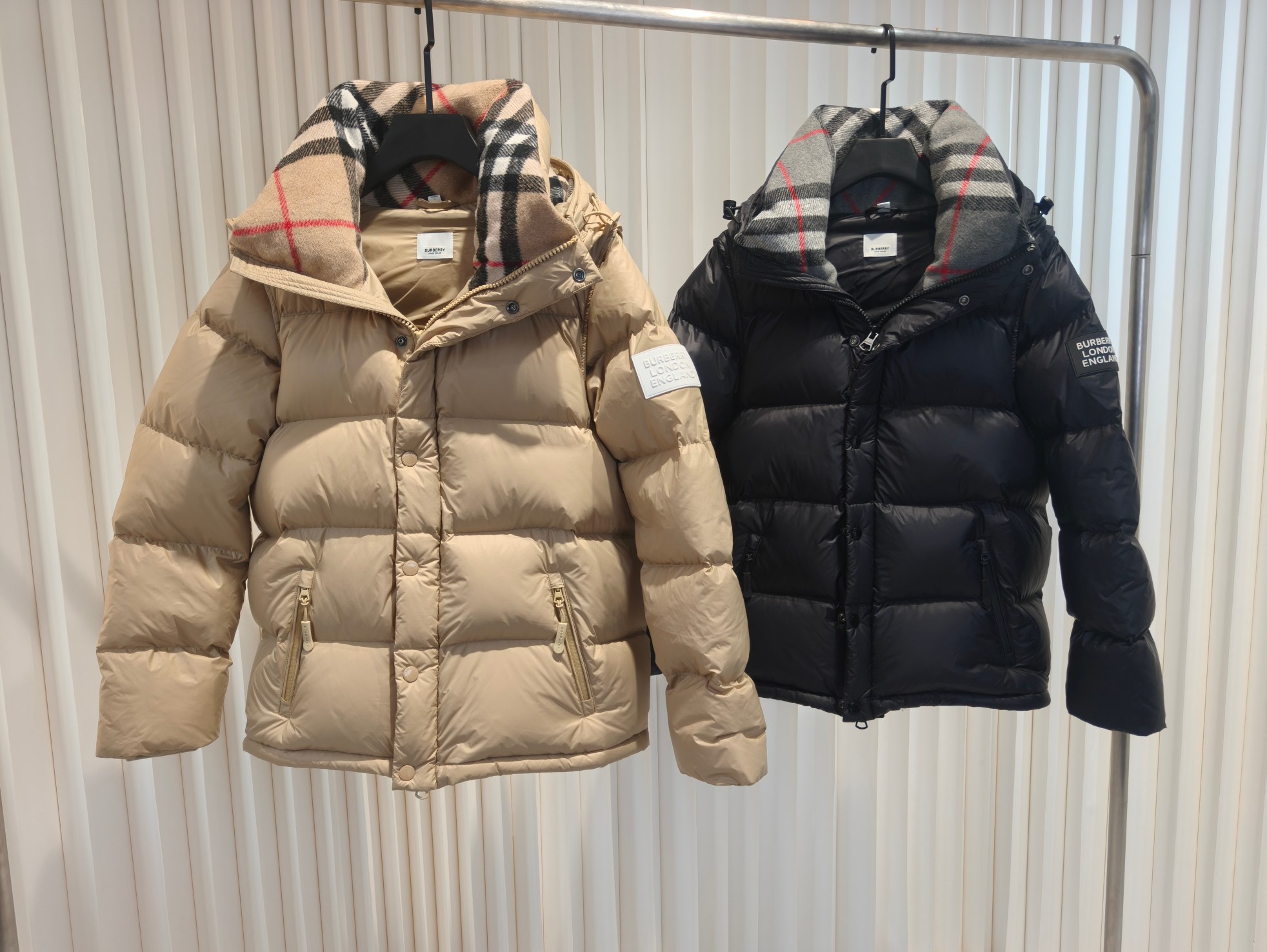 Burberry Couple Down Jacket Cotton Black Hooded S-xxl