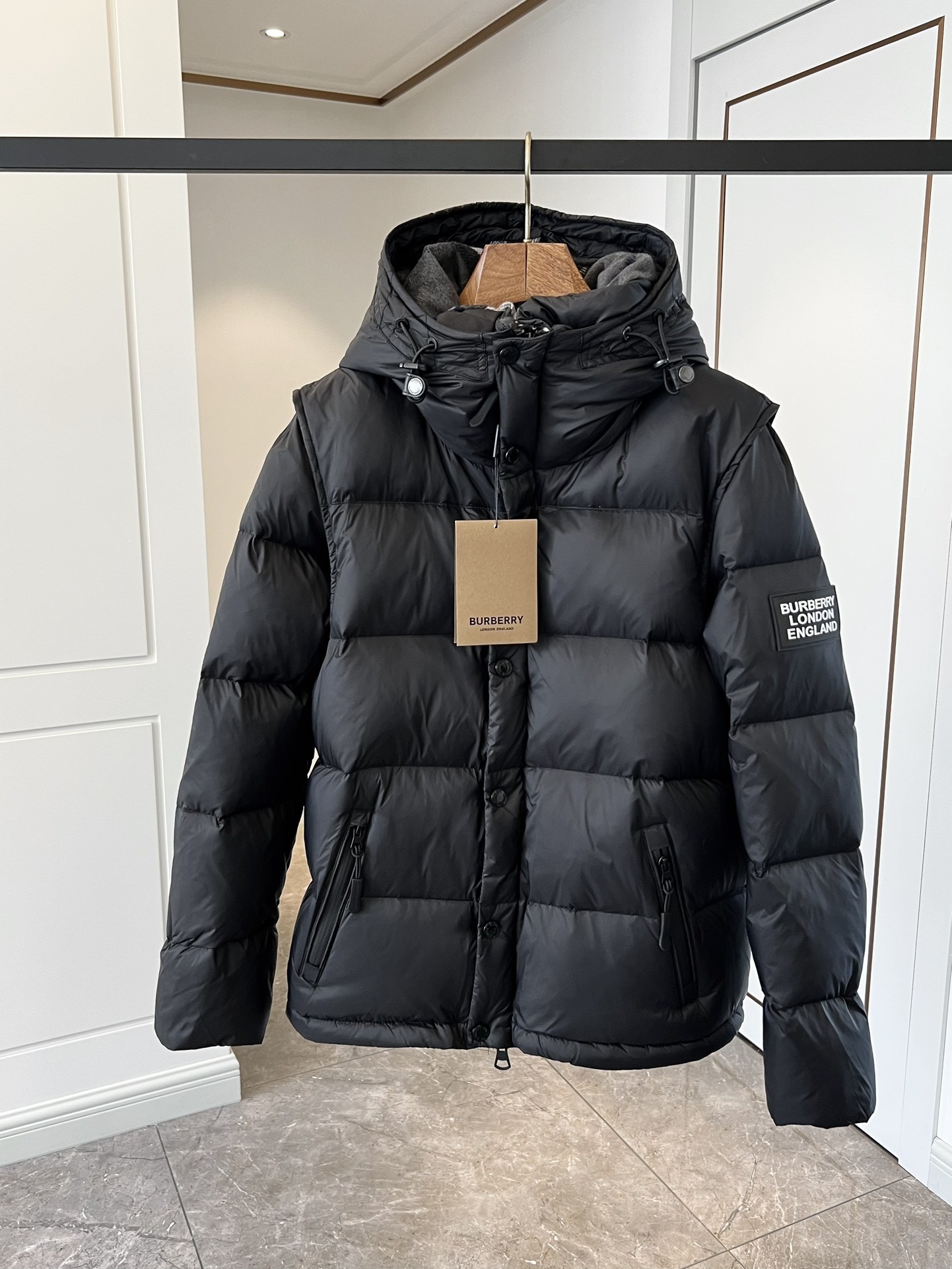 Burberry Vest Black Hooded S-xl