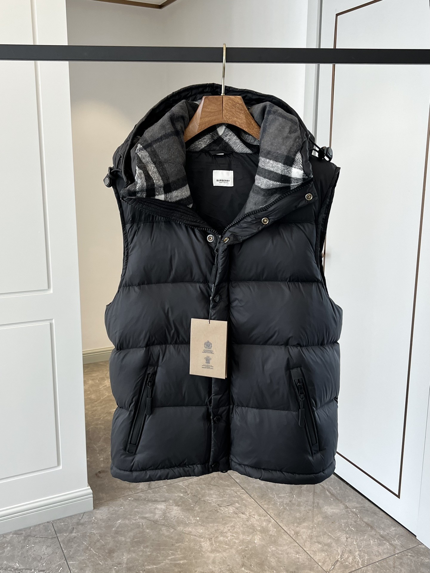 Burberry Vest Black Hooded S-xl