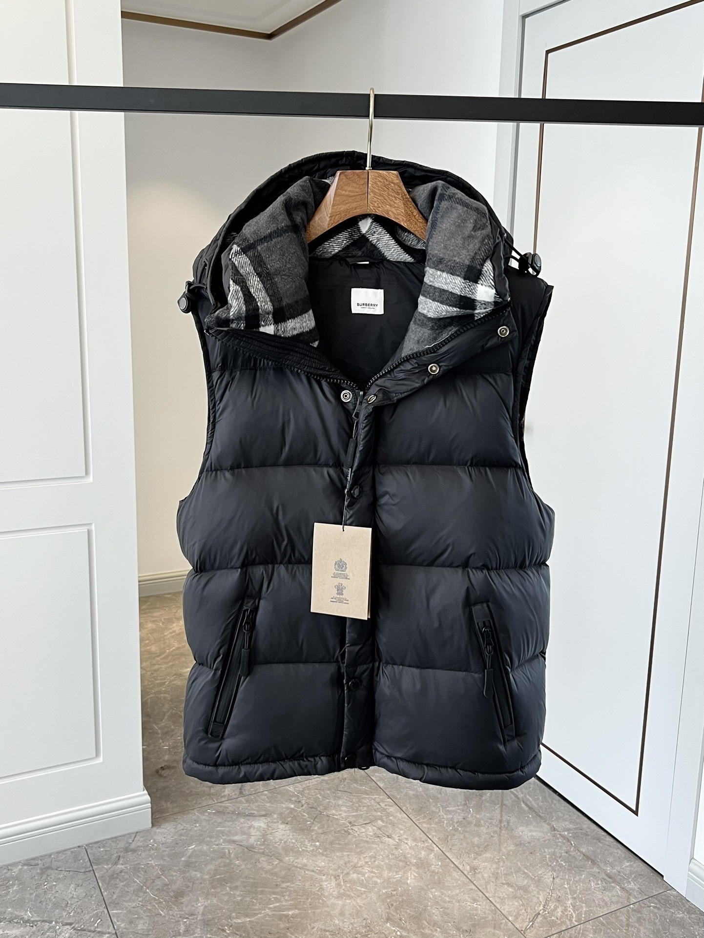 Burberry Vest Black Hooded S-xl