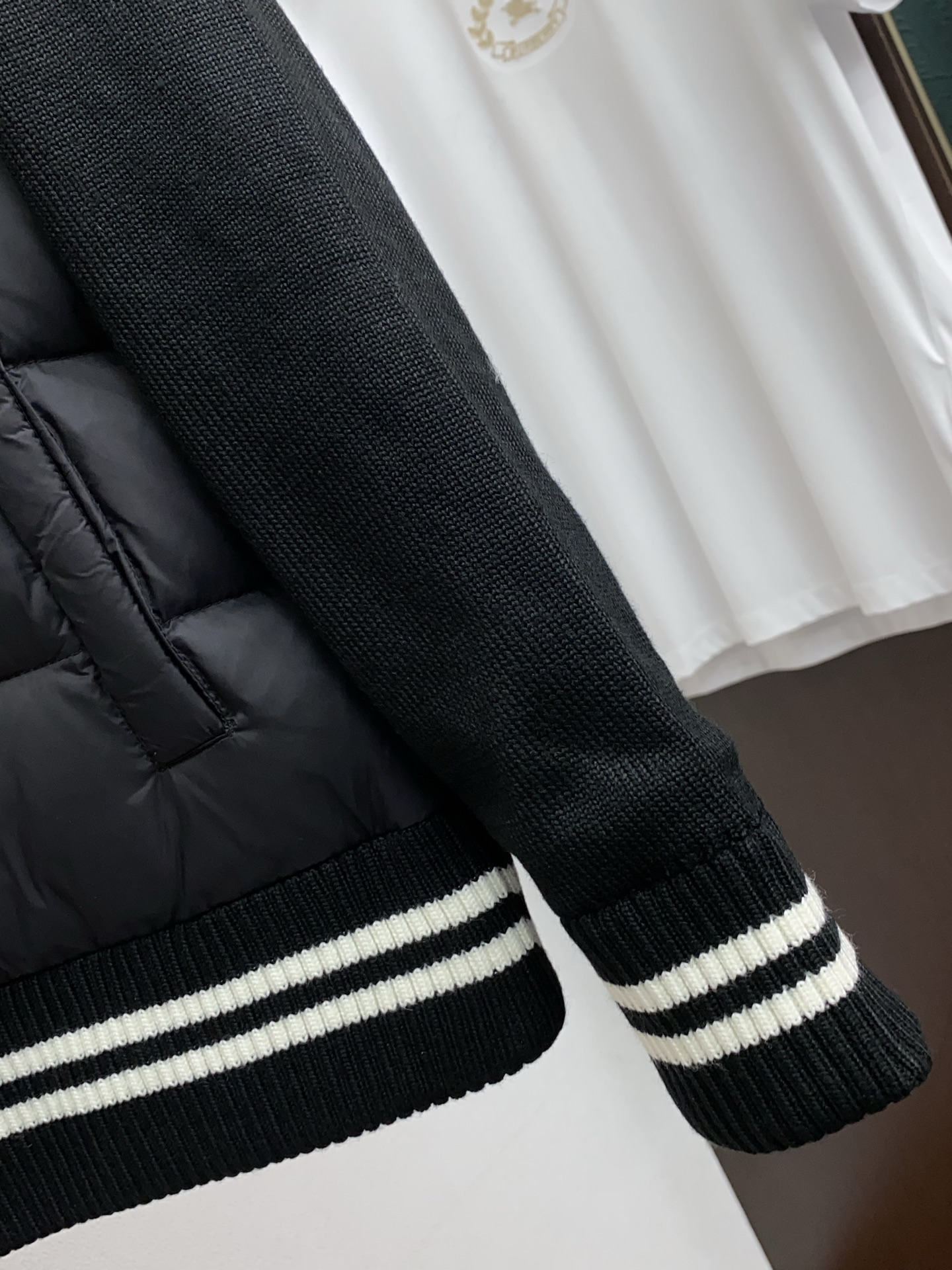 Moncler Down Jacket Knitted Hooded M-l