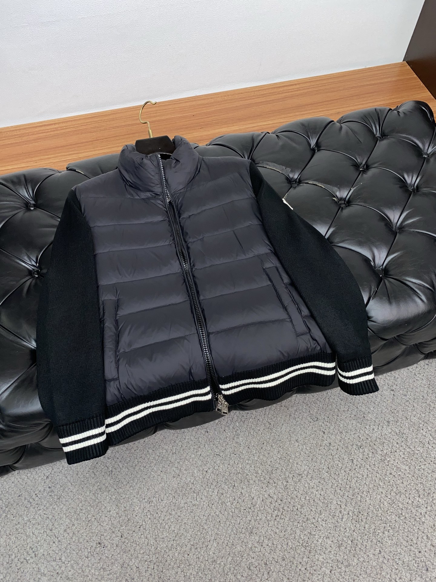 Moncler Down Jacket Knitted Hooded M-l