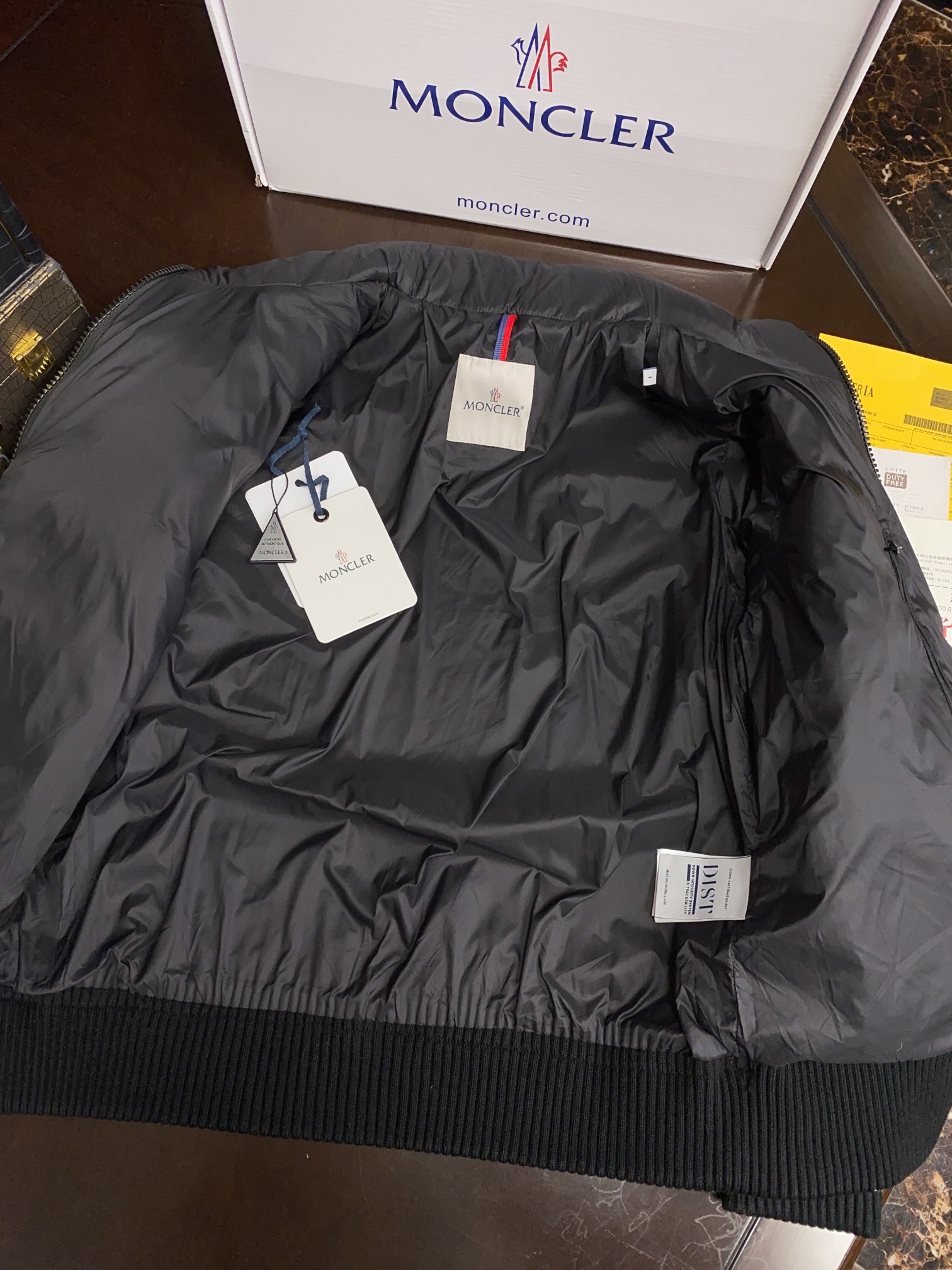 Moncler Couple Down Jacket Knitted Black Hooded M