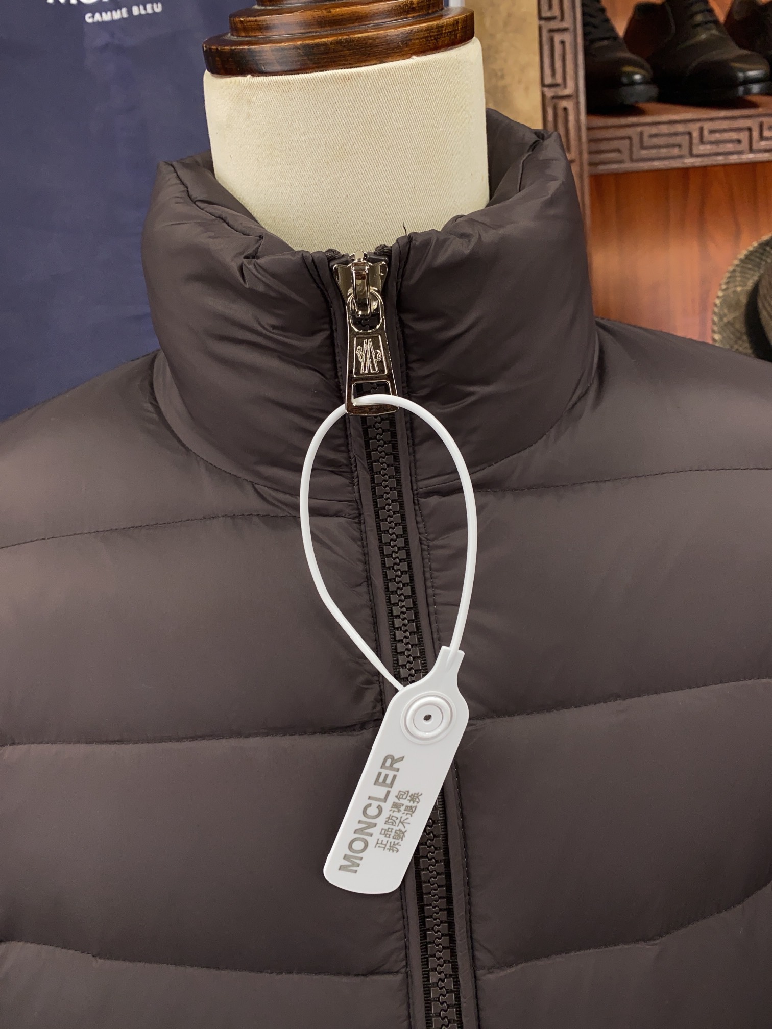 Moncler Couple Down Jacket Knitted Black Hooded M