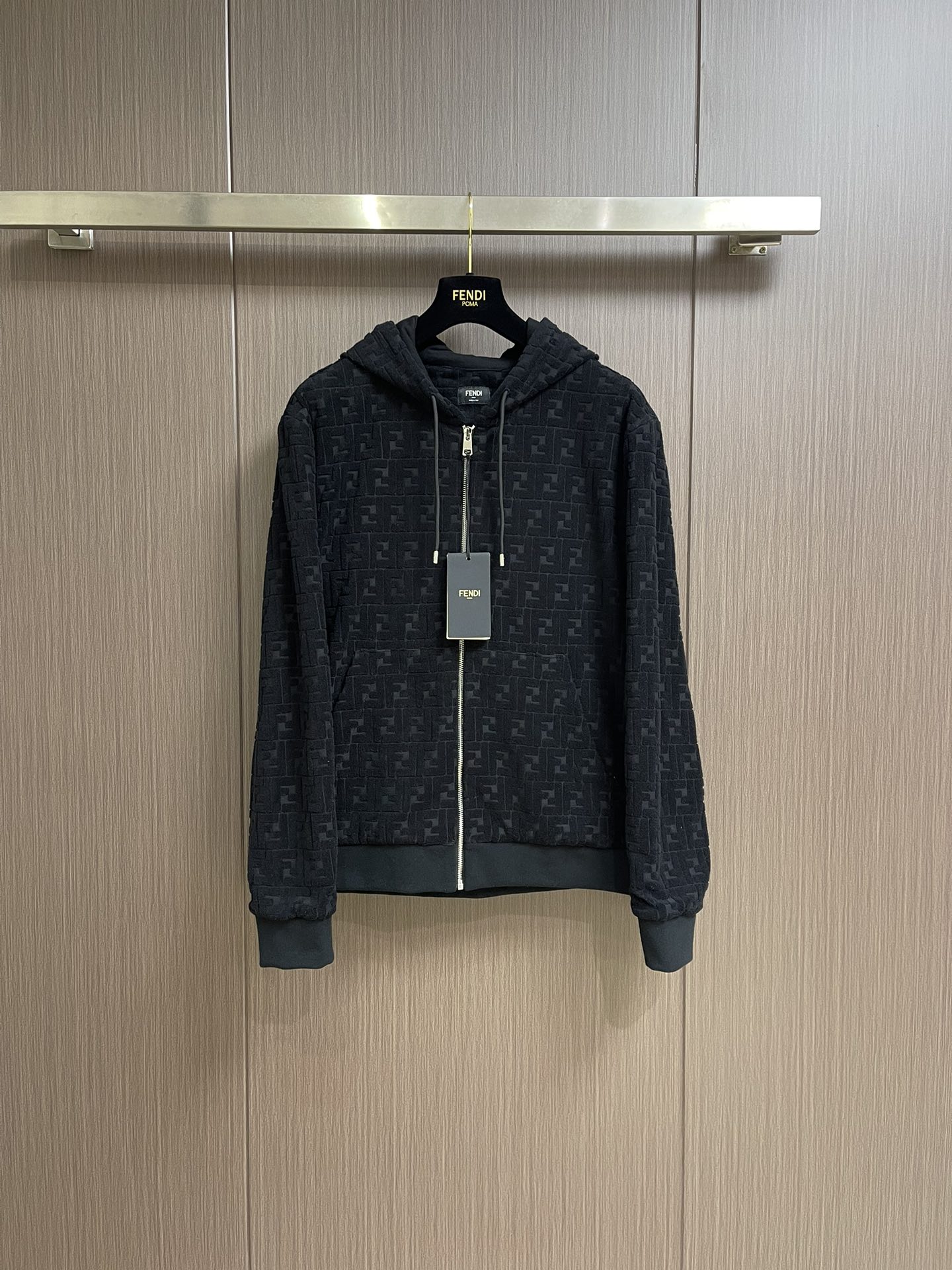 Fendi Hoodie Cotton Black Hooded S-xl