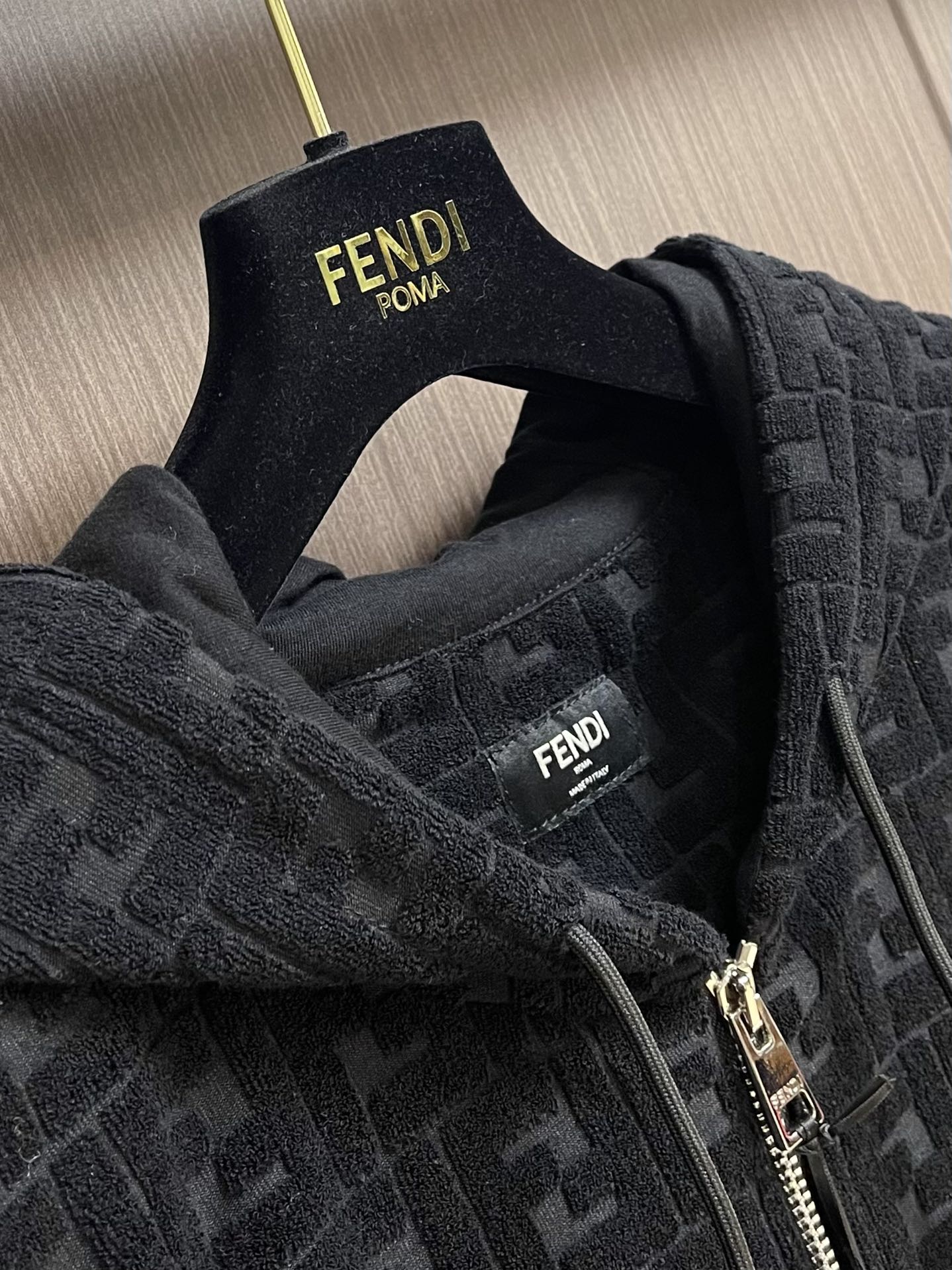 Fendi Hoodie Cotton Black Hooded S-xl