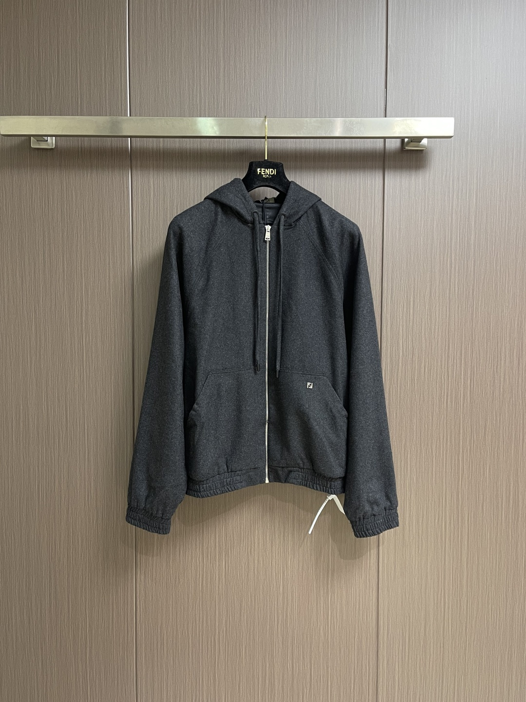 Fendi Couple Jacket Cashmere Gray Hooded S-m-l-xl