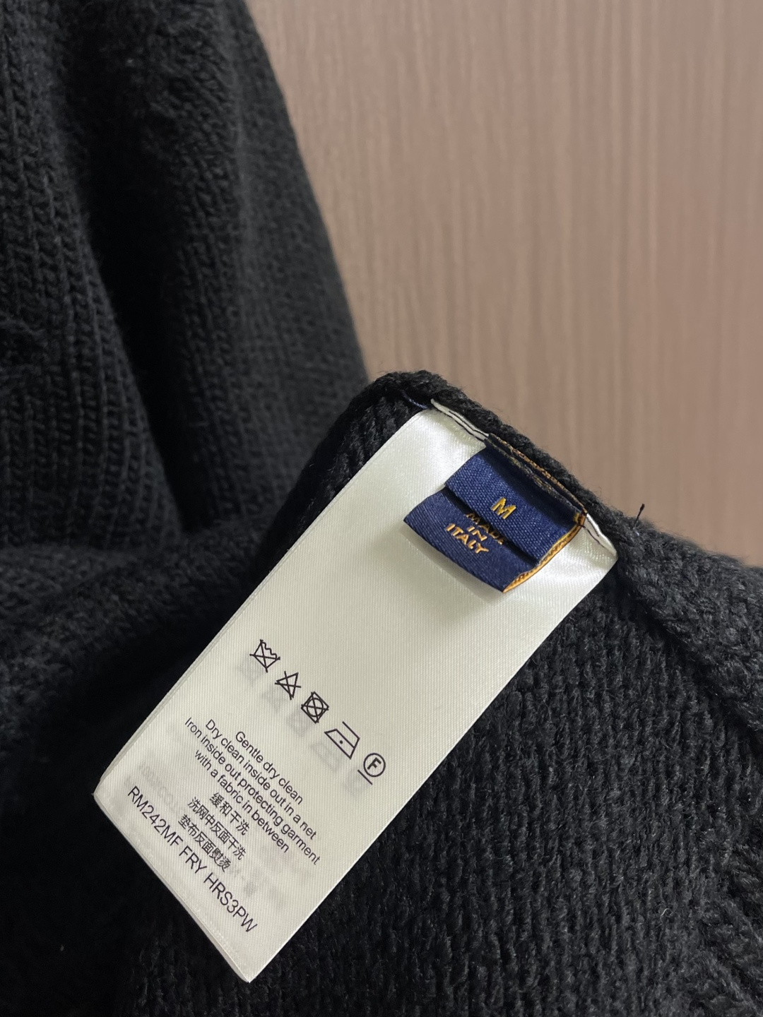 Louis Vuitton Basic Clothing Wool Black S-m-l-xl