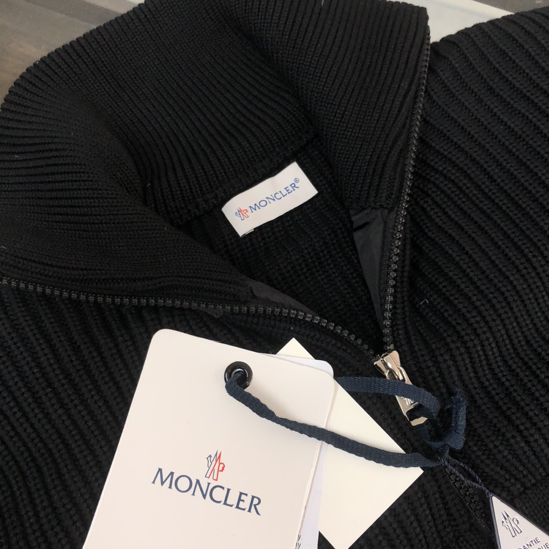 Moncler Couple Down Jacket Knitted Black M-l-xl