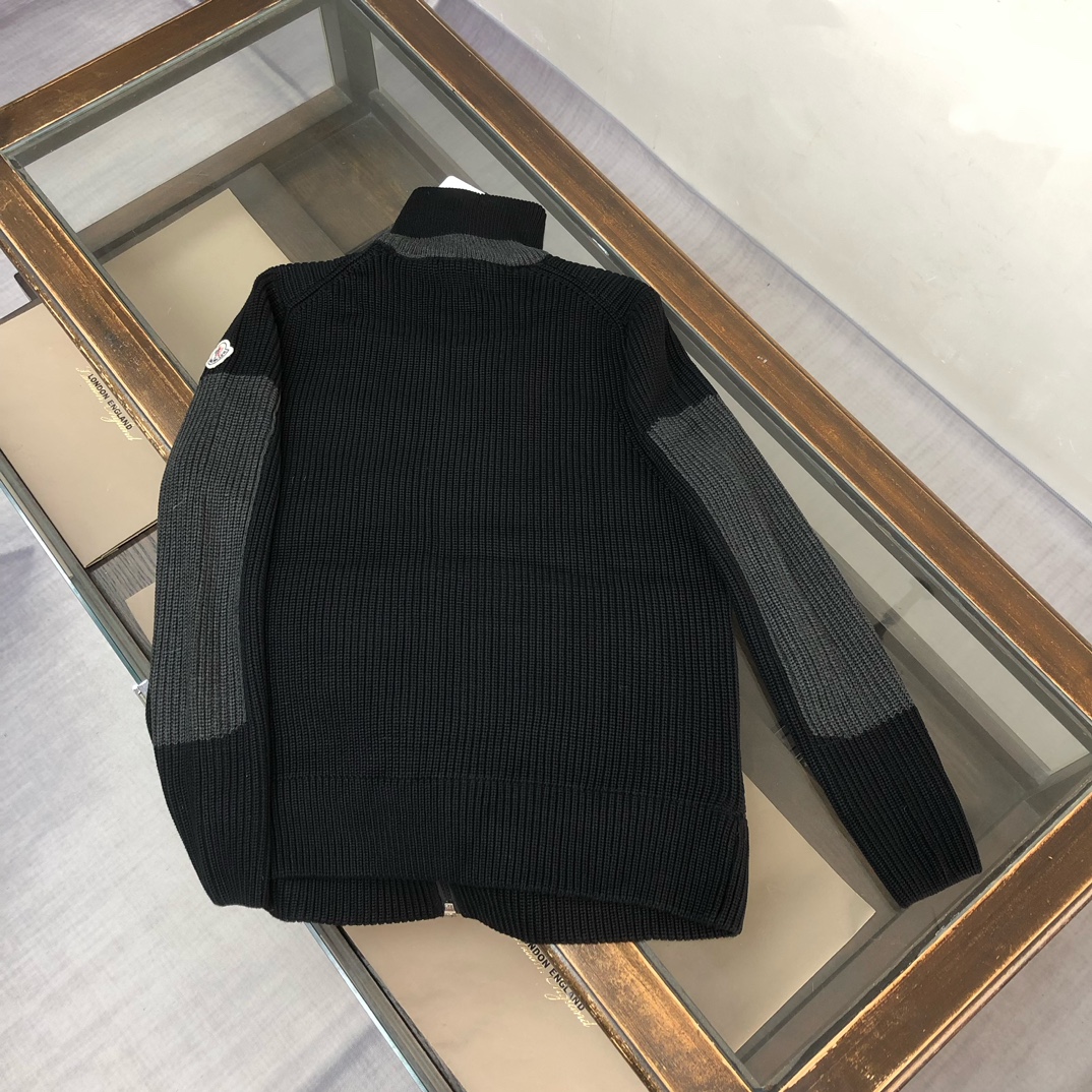 Moncler Couple Down Jacket Knitted Black M-l-xl