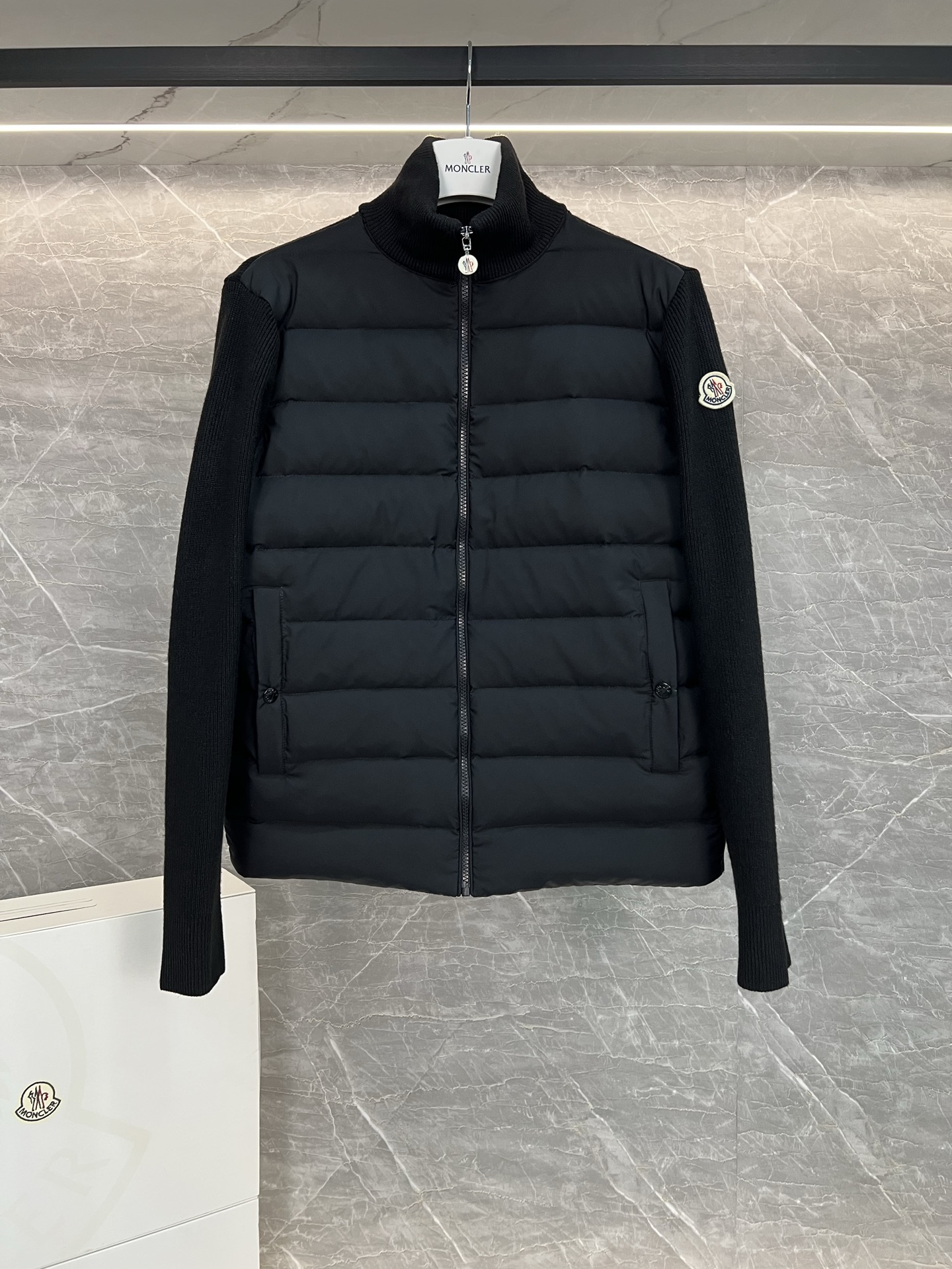 Moncler Male Down Jacket Wool Black S-m-l-xl-xxl
