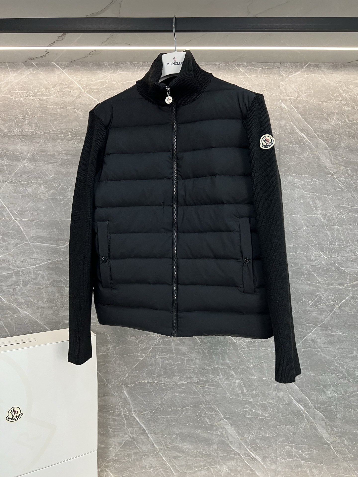 Moncler Male Down Jacket Wool Black S-m-l-xl-xxl