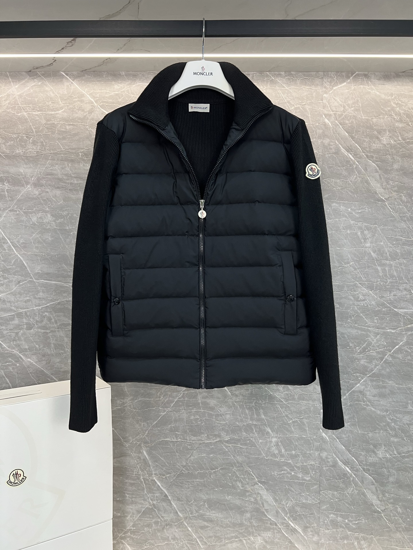 Moncler Male Down Jacket Wool Black S-m-l-xl-xxl