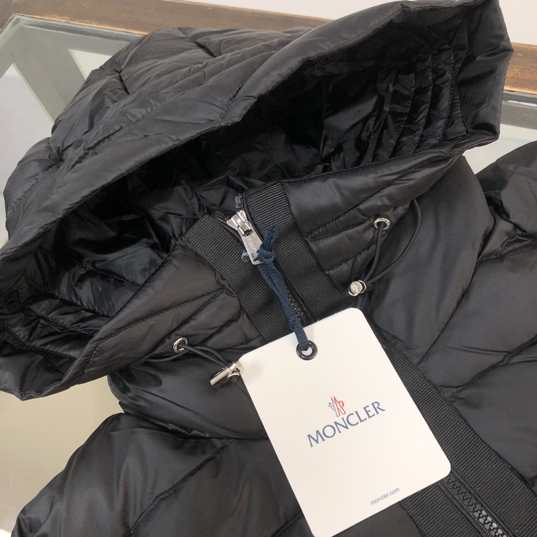 Moncler Male Jacket Wool Black Hooded M-l-xl