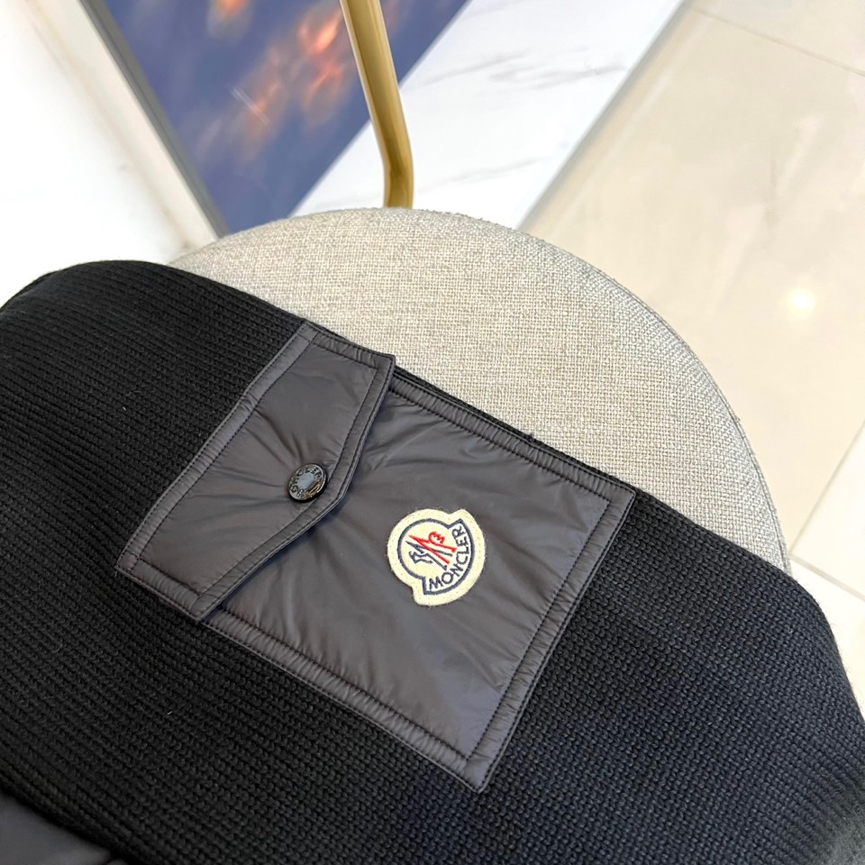 Moncler Down Jacket Knitted Striped M-l