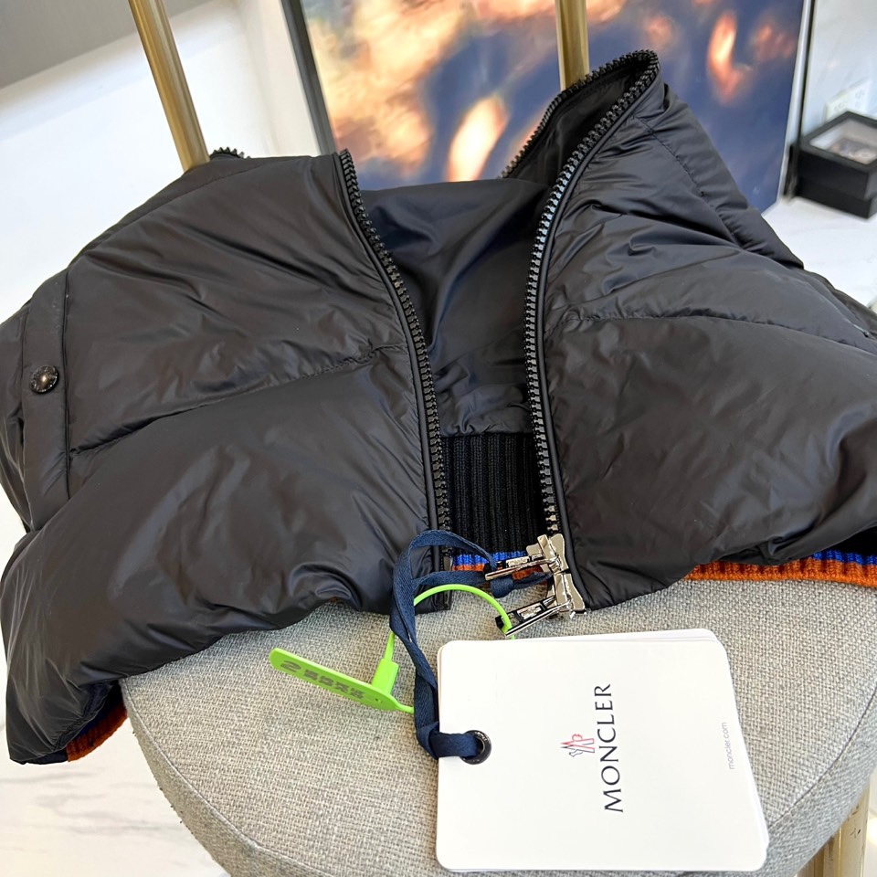 Moncler Down Jacket Knitted Striped M-l