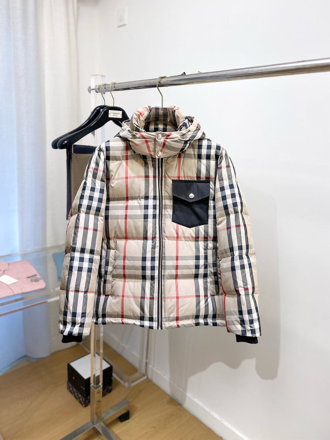 Burberry Couple Down Jacket Goose Down M-l-xl
