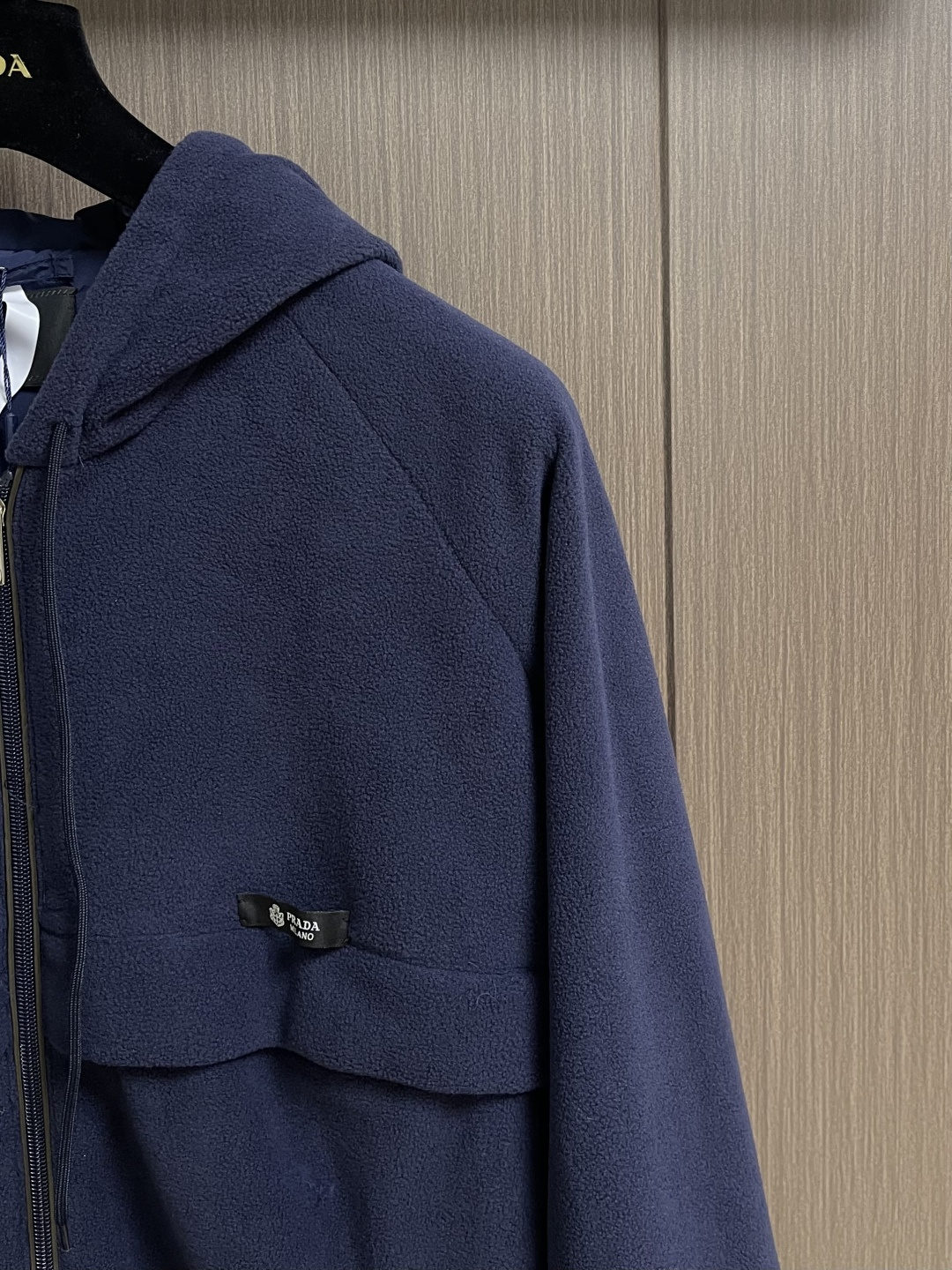 Prada Couple Basic Clothing Blue Hooded M-48-46-50-52