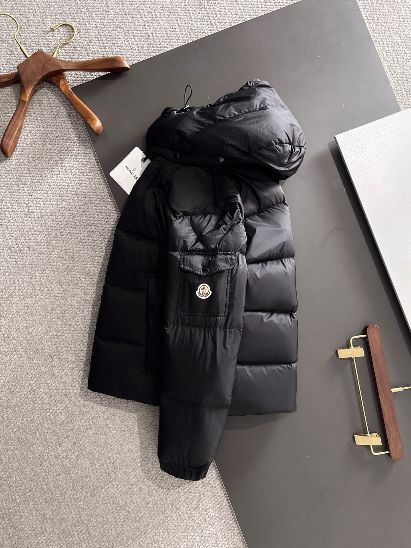 Moncler Down Jacket Goose Down Black S-m-l-xl