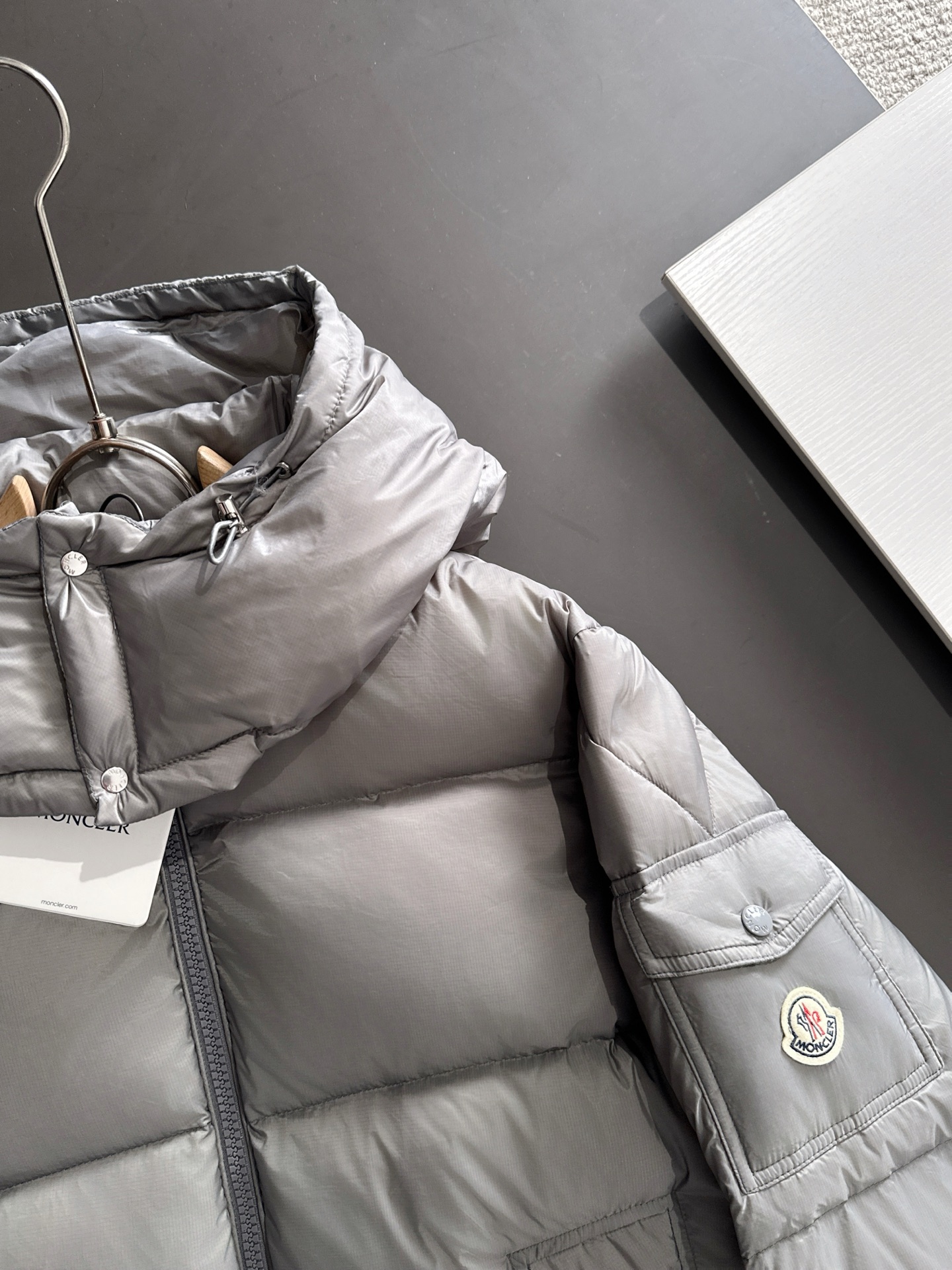 Moncler Down Jacket Goose Down Gray S-m-l-xl