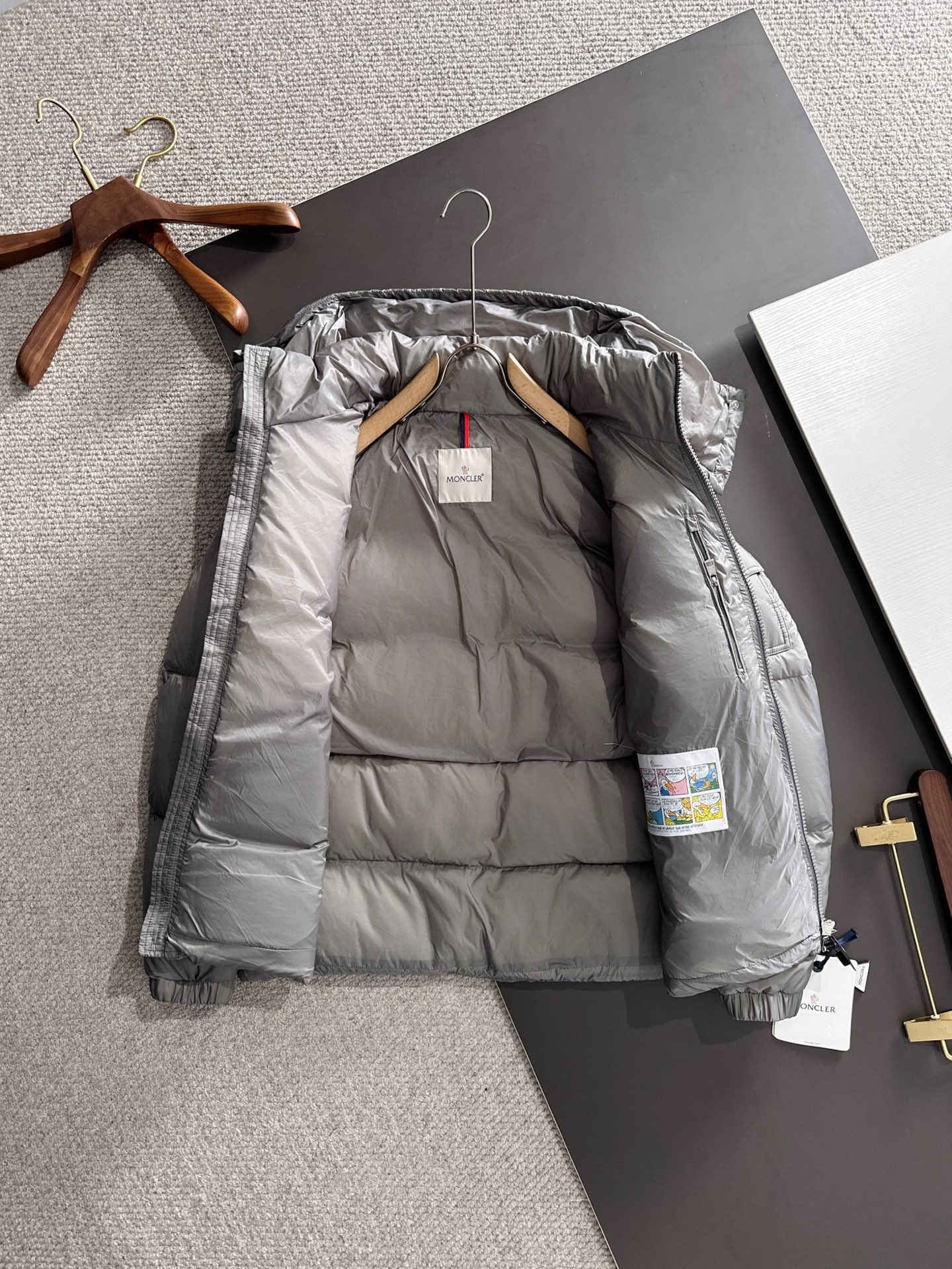 Moncler Down Jacket Goose Down Gray S-m-l-xl