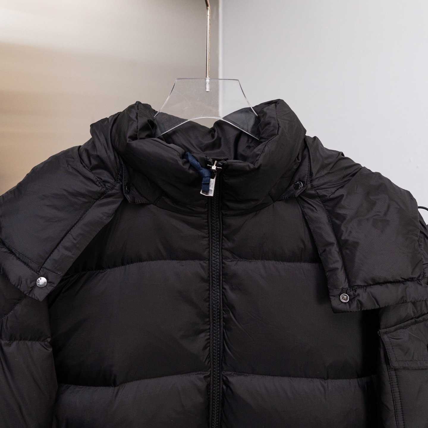 Moncler Male Basic Clothing Goose Down Black Hooded S-m-l-xl