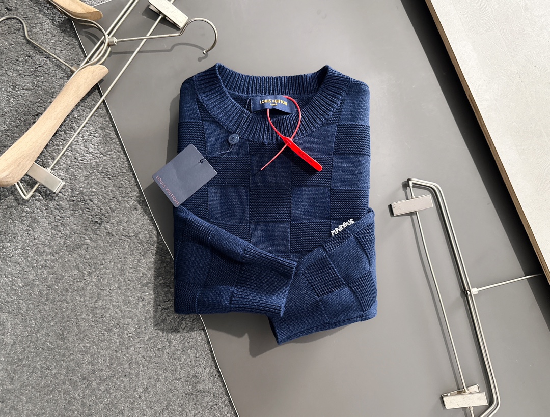 Louis Vuitton Couple Basic Clothing Wool White S-xl