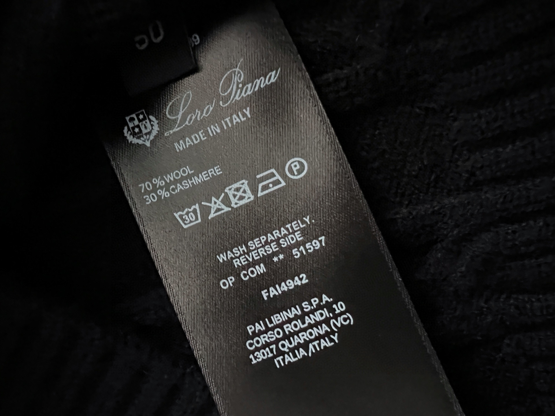 Loro Piana Couple Basic Clothing Wool Striped S-m-l-xl-xxl