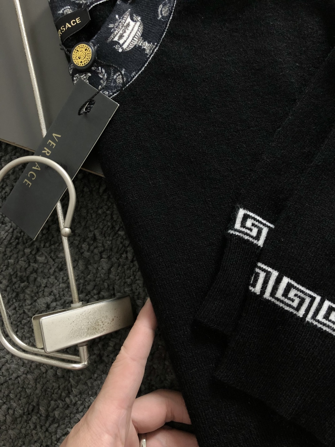 Versace Jeans Wool Black Printed S-m-l-xxxl