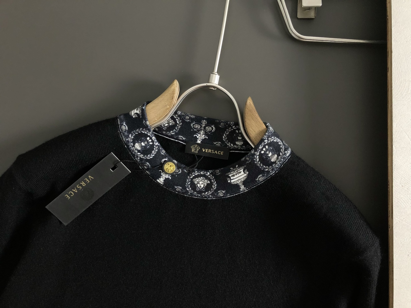 Versace Jeans Wool Black Printed S-m-l-xxxl